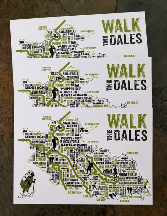 Walk The Dales Postcard