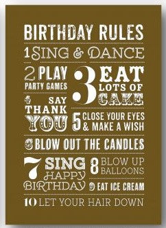 Birthday Rules