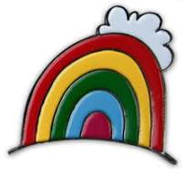 Mr Men Little Miss Enamel Pin Rainbow