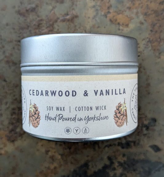 Cedarwood & Vanilla Candle - Small Tin